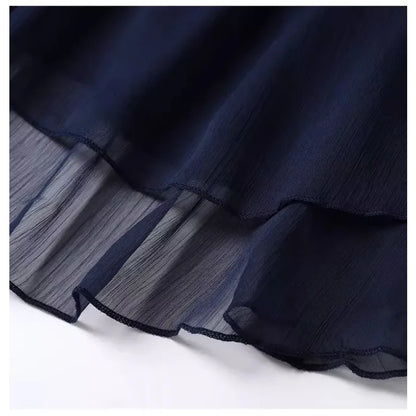 Camis - Mesh Camis Summer Off Shoulder Irregular Casual Hot Girls Camisoles Summer Solid Ruffles Sexy Vests Trendy Female Clothes Tops