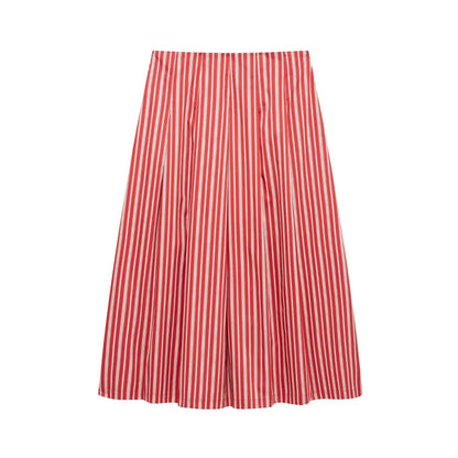 Skirts set - Sexy Club Chic Striped Women Suit Crew Neck Sleeveless Top Loose Long Straight Skirt Fashion 2025 Spring Summer Set