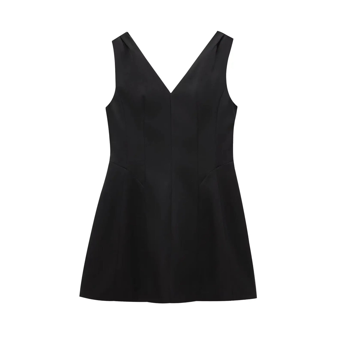 Party Dresses - Summer Women V-Neck Sleeveless Backless Decorate Zipper Mini Dress Fashion Woman Sexy Dresses Street Style Party Dress