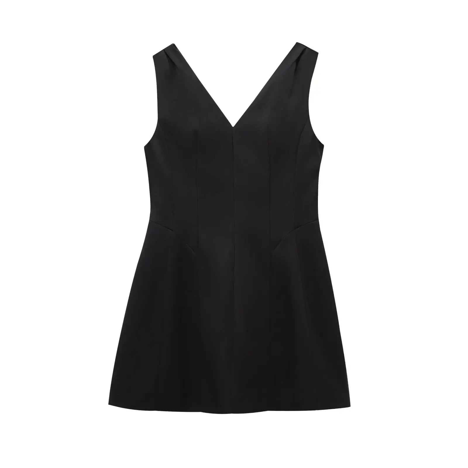 Party Dresses - Summer Women V-Neck Sleeveless Backless Decorate Zipper Mini Dress Fashion Woman Sexy Dresses Street Style Party Dress