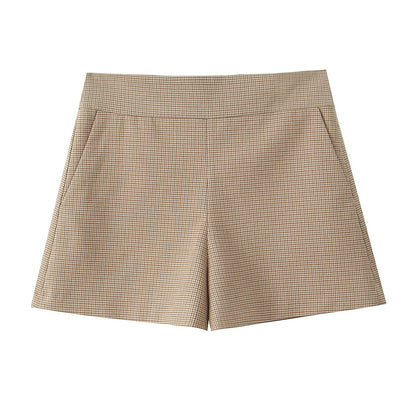 Plaid Shorts Sets for Women 2 Pieces 2025 New Fashion Off Shulder Short Tops Women Suit Two Piece Set Women Outfit