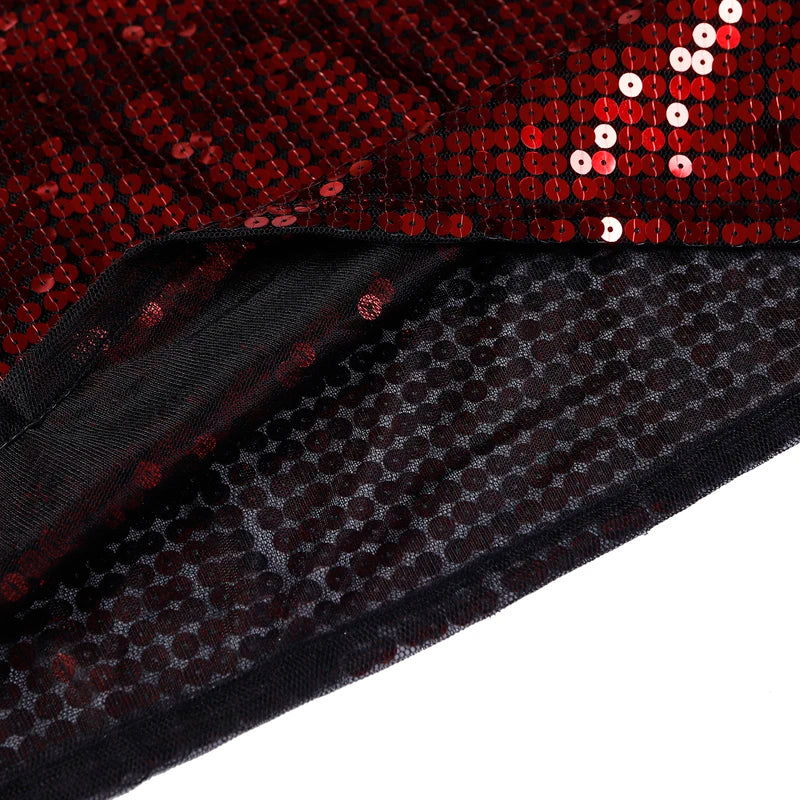 Sporty Outfits - Sporty Sequined T-Shirt Dress for Super Bowl Game Day