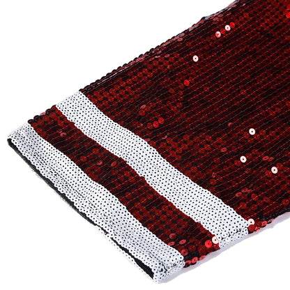 Sporty Outfits - Sporty Sequined T-Shirt Dress for Super Bowl Game Day