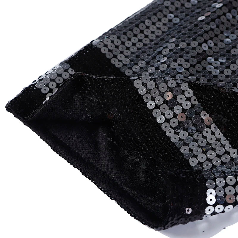 Sporty Outfits - Sporty Sequined T-Shirt Dress for Super Bowl Game Day