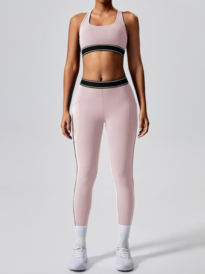 Sporty Pants - Women's Navy High-Elasticity Workout Leggings