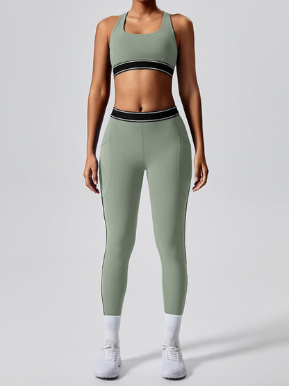Sporty Pants - Women's Navy High-Elasticity Workout Leggings