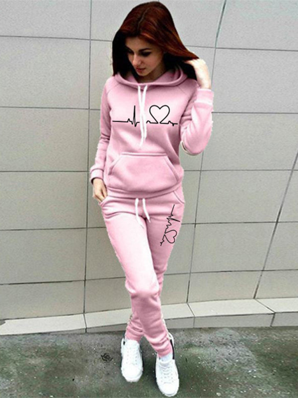 Sporty Set - Women's Sporty Tracksuit in Fleece Casual Sportswear Set