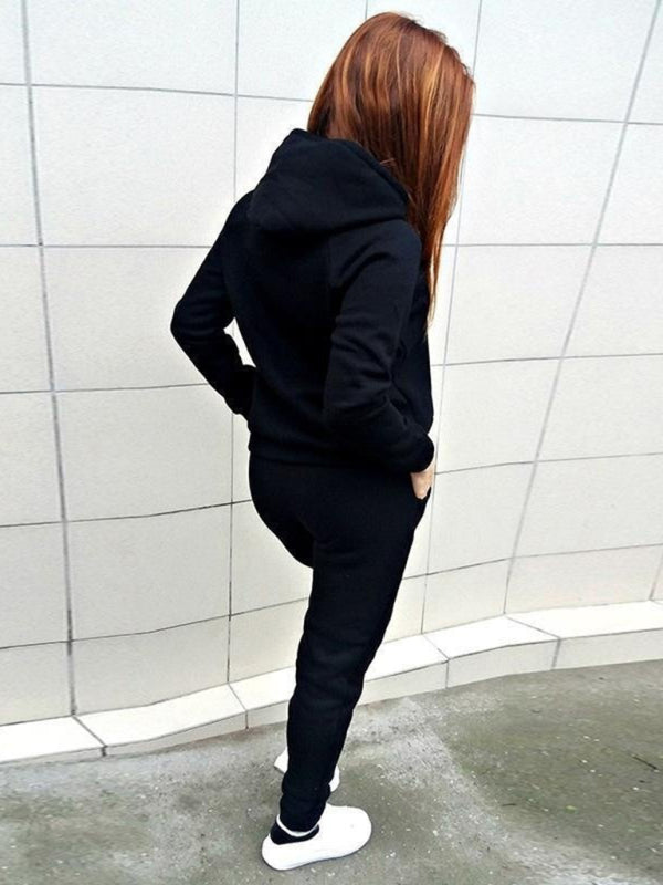 Sporty Set - Women's Sporty Tracksuit in Fleece Casual Sportswear Set
