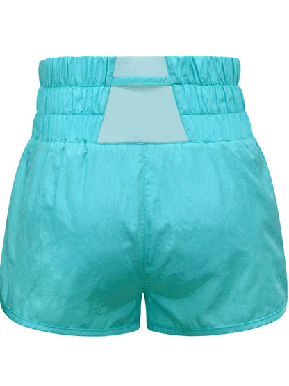 Sporty Shorts- Women's Smocked Waistband Workout Shorts- - Pekosa Women Fashion
