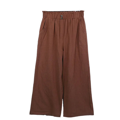 Summer Pants - Women's Casual Cotton Lounge Pants with Elastic Waistband