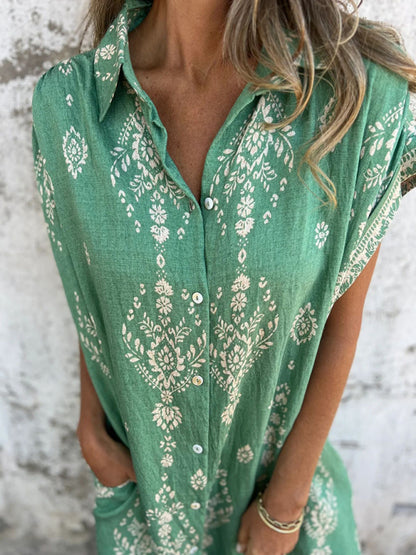Summer dresses - Breathable Cotton-Linen Summer Dress for Women