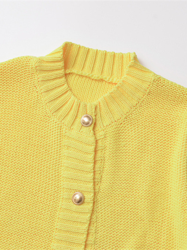 Sweater Cardigans- Fall Layering Piece Yellow Cardigan Sweater for Women- - Pekosa Women Fashion