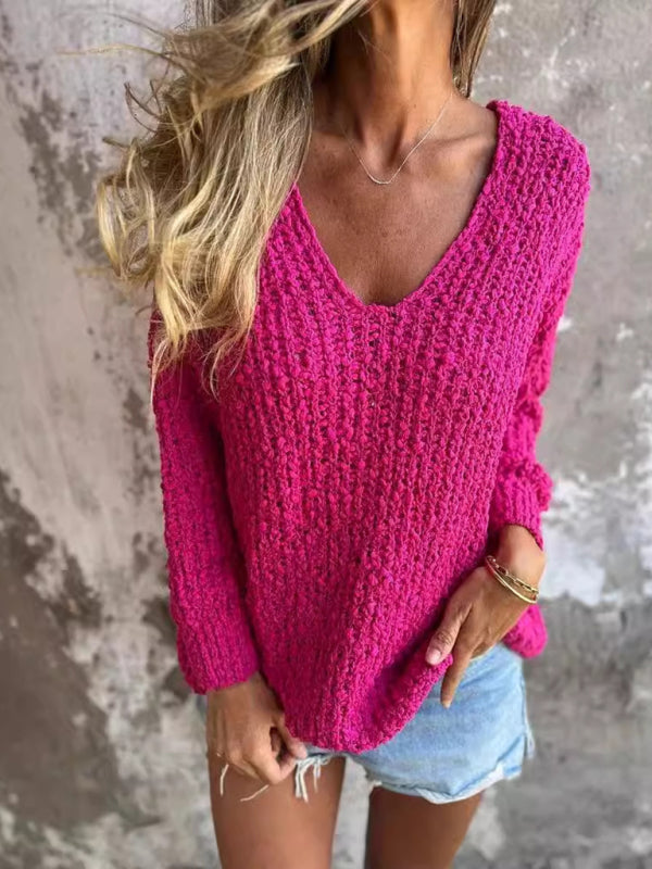 Sweaters - Essential Knitted V-Neck Sweaters for Stylish Layering