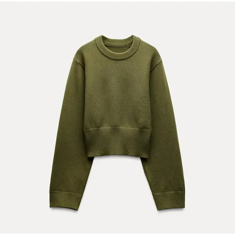Sweaters - Casual Flared Sleeve Knit Sweater