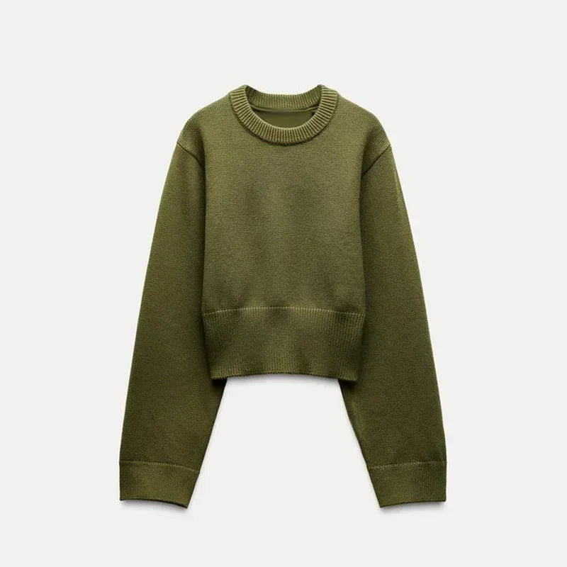 Sweaters - Casual Flared Sleeve Knit Sweater