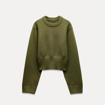 Sweaters - Casual Flared Sleeve Knit Sweater