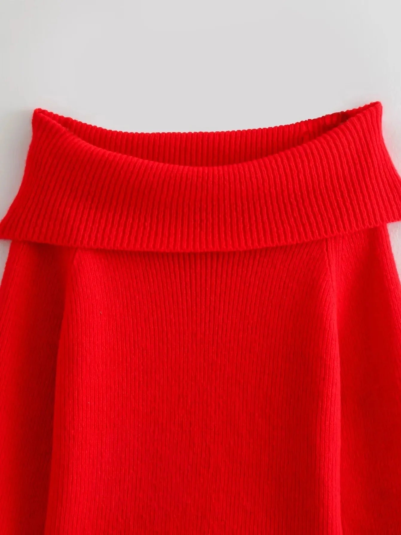 Sweaters- Women's Off-Shoulder Knit Sweater for Fall Days- - Pekosa Women Fashion