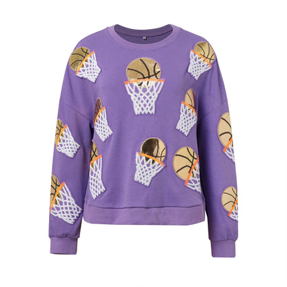 Sweatshirts - Festive Sports-Themed Sweatshirt for Women