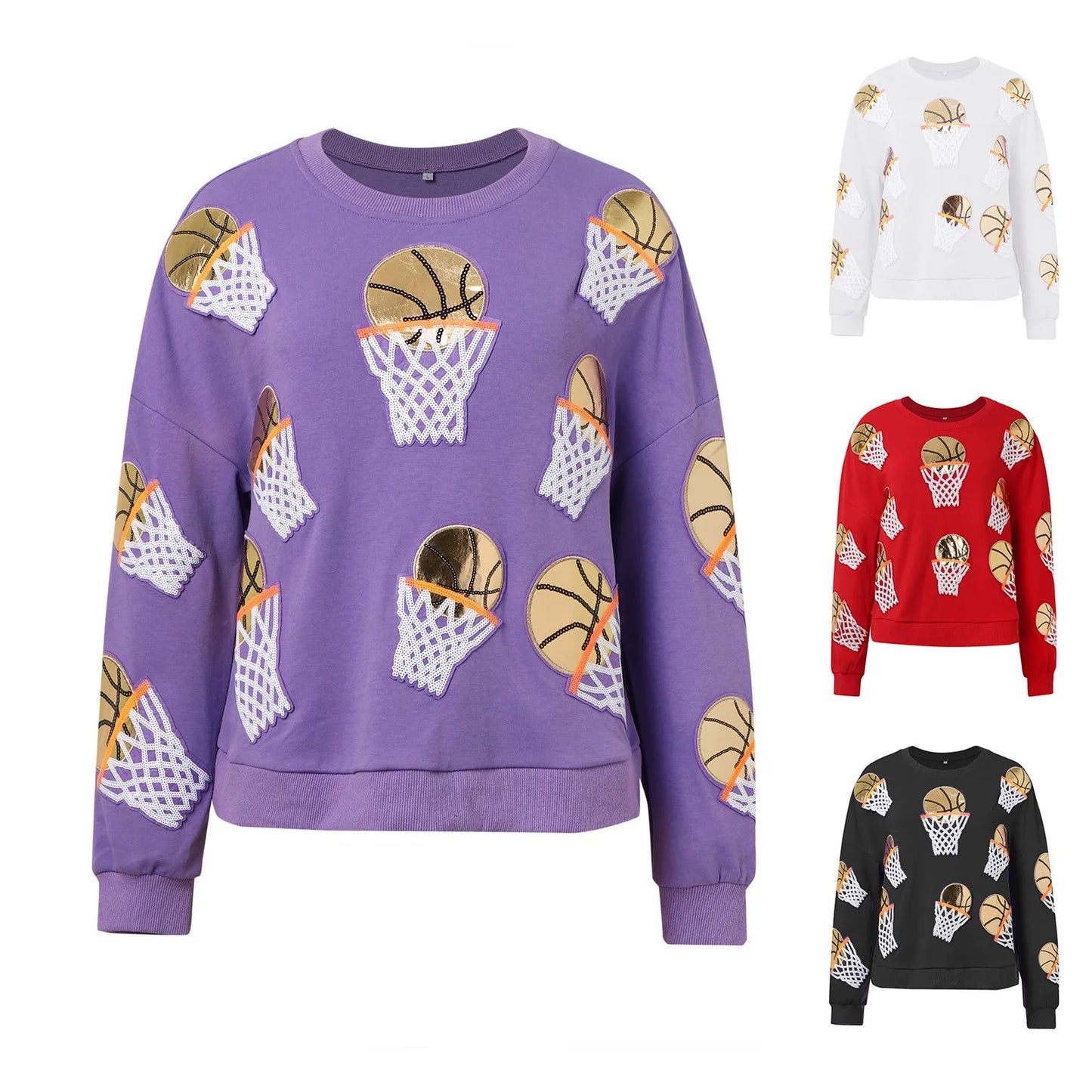 Sweatshirts - Festive Sports-Themed Sweatshirt for Women