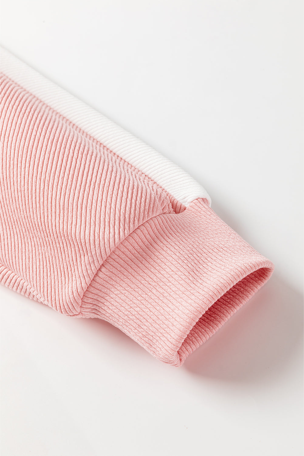Sweatshirts & Hoodies - Colorblock Oversized Sweatshirt Ribbed Top