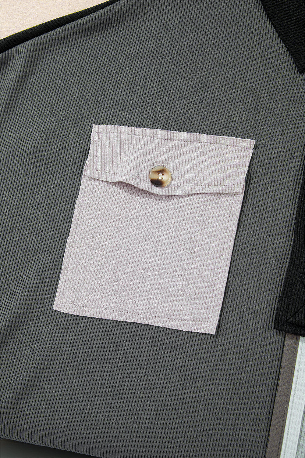 Sweatshirts & Hoodies - Colorblock Oversized Sweatshirt Ribbed Top
