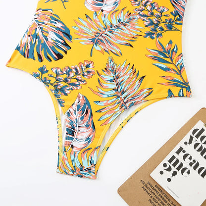 Swimwear- Botanical One-Piece Swimwear - Capture the Tropical Vibe- - Chuzko Women Clothing