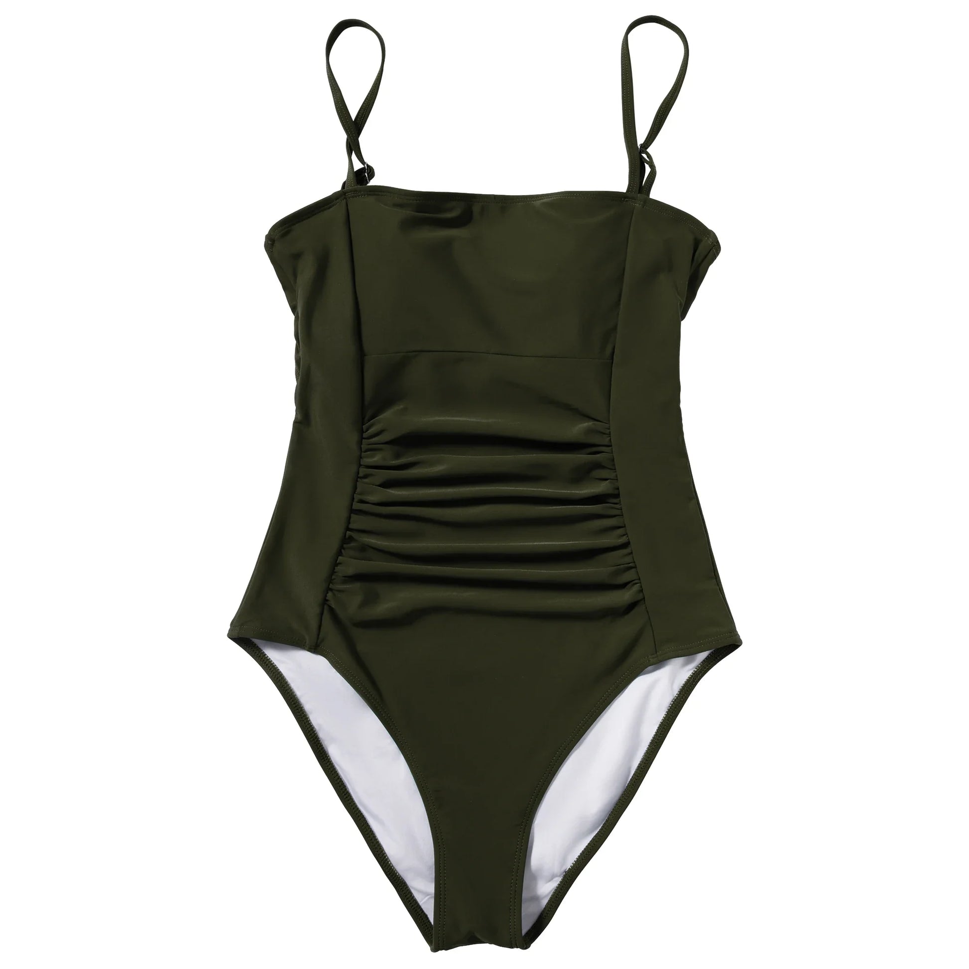Swimwear- Solid Color One-Piece Swimwear Resort Wear Swimsuit- - Chuzko Women Clothing
