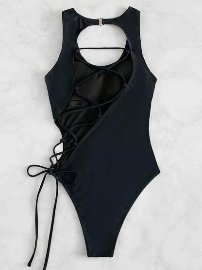 Swimwear - Sporty Monokini for Chic Beach Outings and Pool Parties