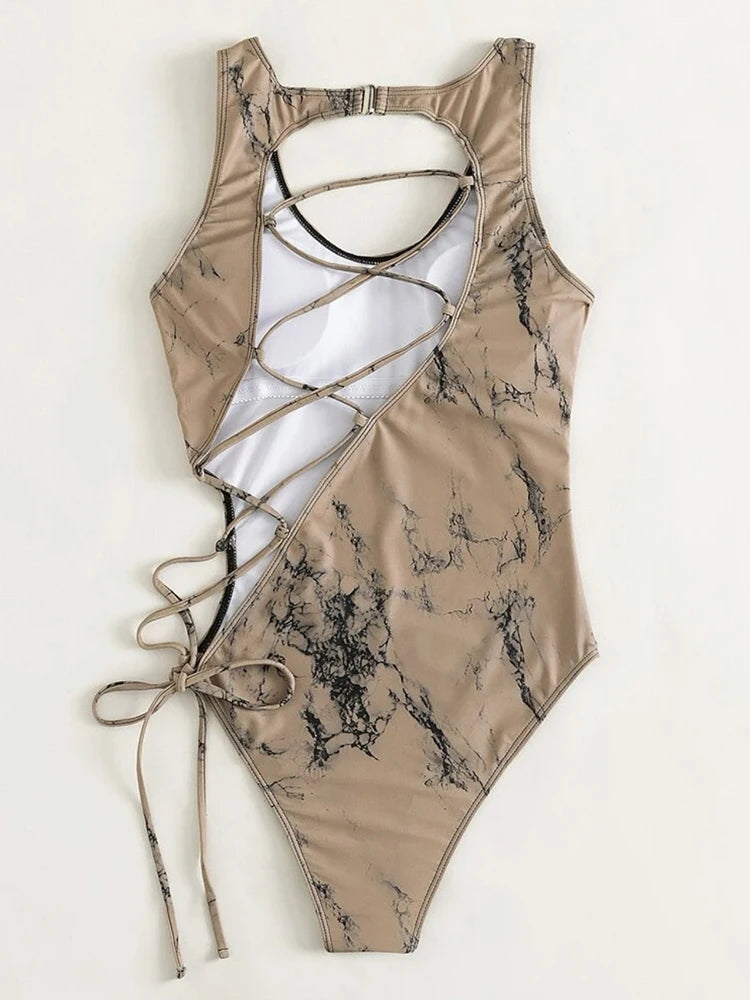 Swimwear - Sporty Monokini for Chic Beach Outings and Pool Parties