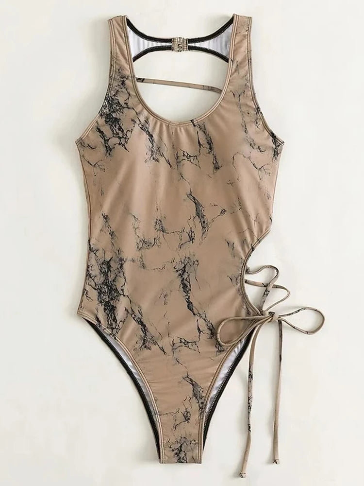 Swimwear - Sporty Monokini for Chic Beach Outings and Pool Parties
