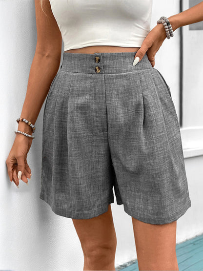 Tailored Shorts - Women's Linen Shorts for Office and Casual Wear