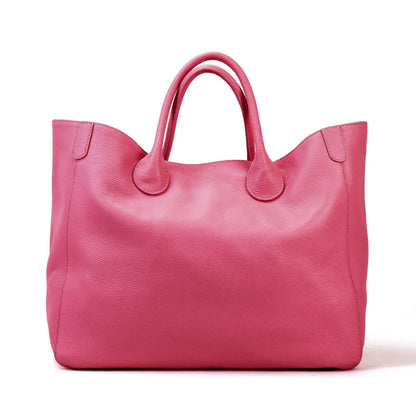 Tote Bags- Large Genuine Leather Shopper Tote Bag- - Pekosa Women Fashion