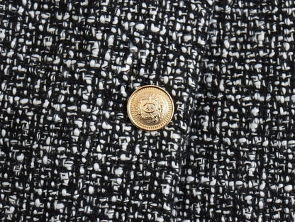 Tweed Jackets- Elegant Tweed Jacket with Golden Buttons- - Chuzko Women Clothing