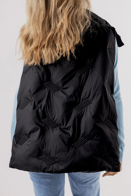 Vests - High-Neck Zip Quilted Vest – Essential Fall Layer