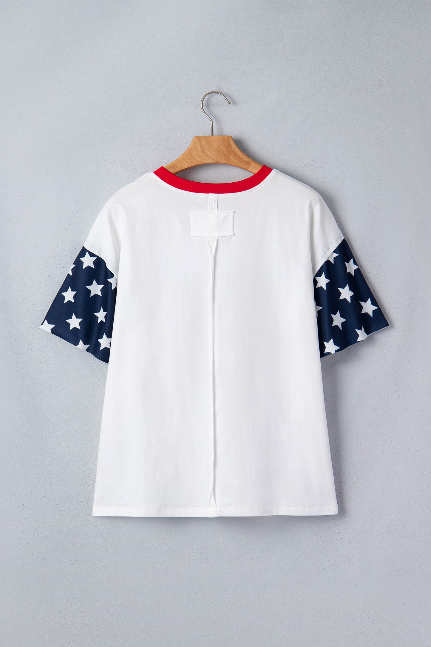 Tops & Tees - Jet Stream Flag Print USA Graphic Patchwork Casual Tee