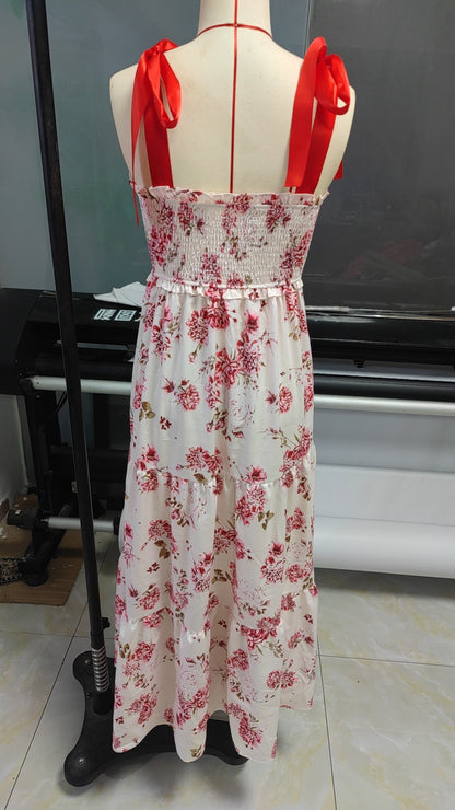 A-Line Dresses - French Stringy Selvedge Lace-up Cake Dress
