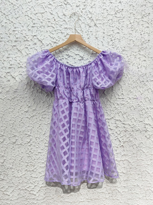 Casual Dresses - Ladies new fashion one shoulder lantern sleeve sexy backless dress