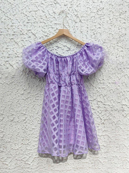 Casual Dresses - Ladies new fashion one shoulder lantern sleeve sexy backless dress