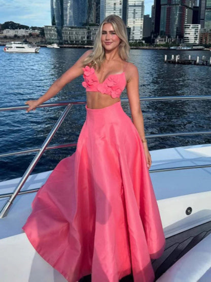 Matching sets - Holiday dress solid color tube top camisole top high waist swing skirt suit