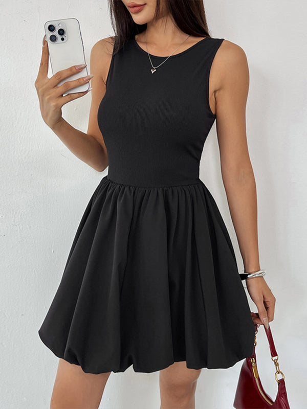 Casual Dresses - New Sleeveless Floral Miniskirt Vest Dress
