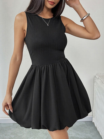 Casual Dresses - New Sleeveless Floral Miniskirt Vest Dress