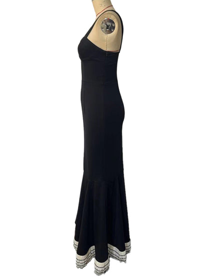 Elegant Dresses - Sexy hot girl style dress with bow slings, slim fit and hip-hugging skirt