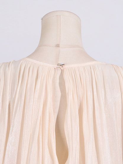 Elegant Dresses - Hollow Pleated Ribbon Dress