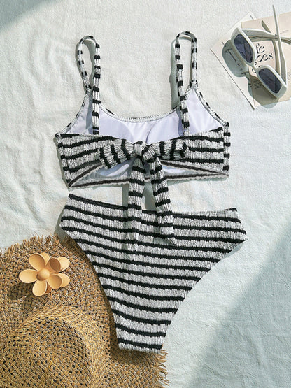 New Striped Two-Piece Swimsuit