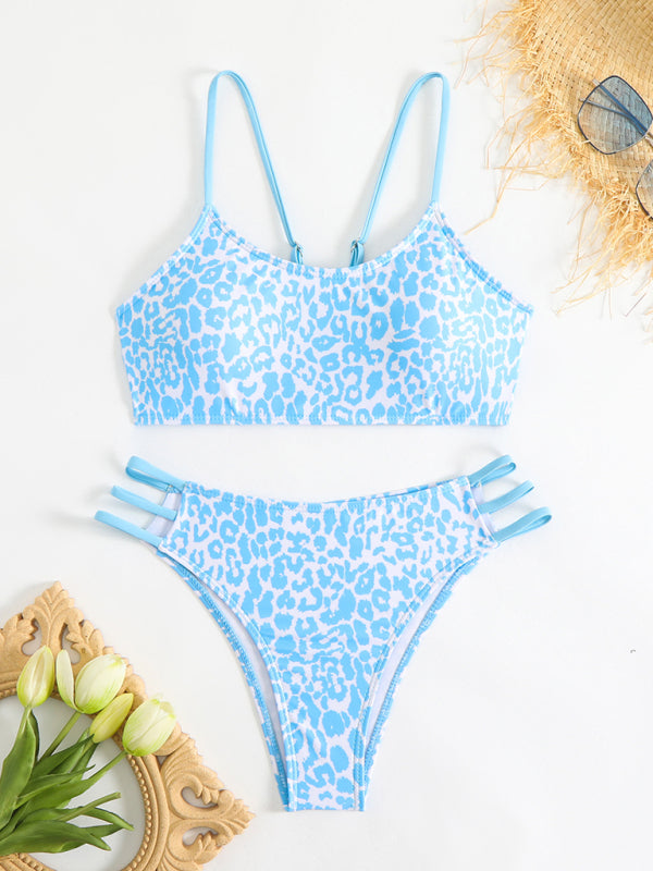 Swimwear - Leopard print two piece sexy swimsuit