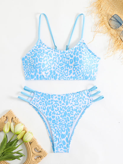 Swimwear - Leopard print two piece sexy swimsuit