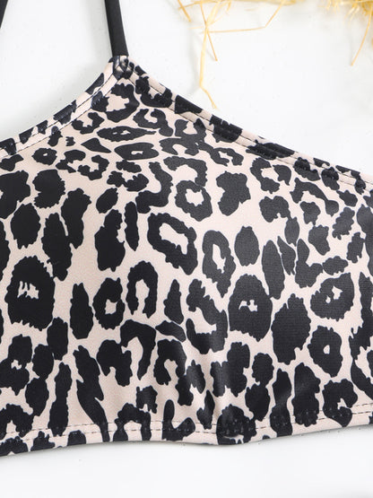 Swimwear - Leopard print two piece sexy swimsuit