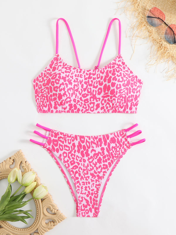 Swimwear - Leopard print two piece sexy swimsuit