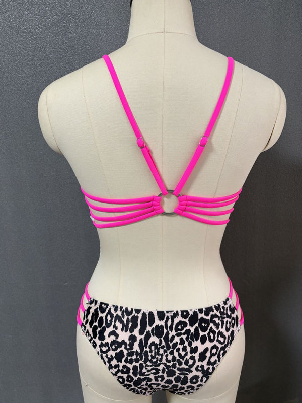 Swimwear - Leopard print two piece sexy swimsuit