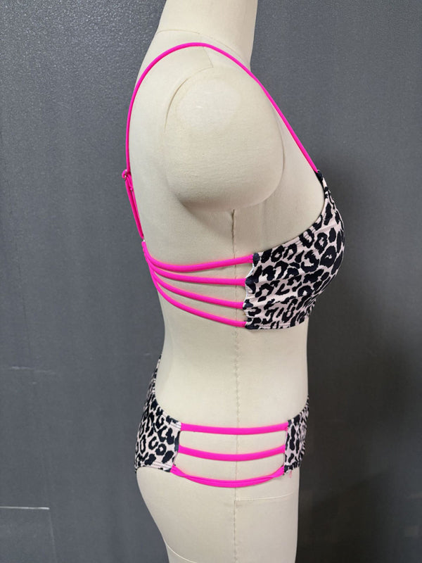 Swimwear - Leopard print two piece sexy swimsuit